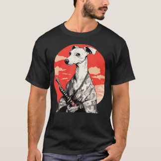 Camiseta Galgo Italiano Perro Estilo Samurái Japonés