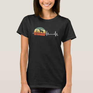 Camiseta Galgo Vintage Retro Latido Del Corazón
