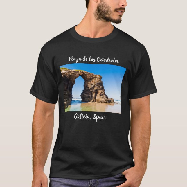 Camiseta Galicia, España - Playa de las Catedrales. (Anverso)