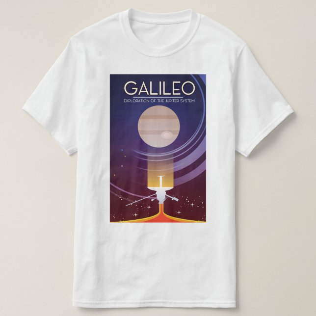 Camiseta Galileo - Exploración del sistema Júpiter (Diseño del anverso)