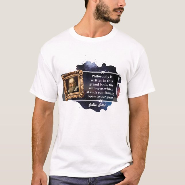 Camiseta Galileo Galilei Cita (Anverso)