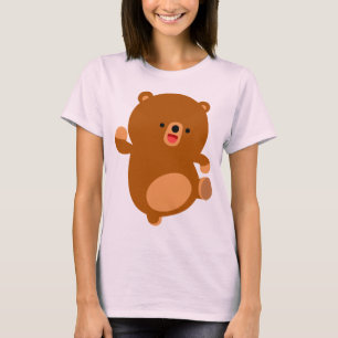 Camiseta gallarda linda de las mujeres del oso del