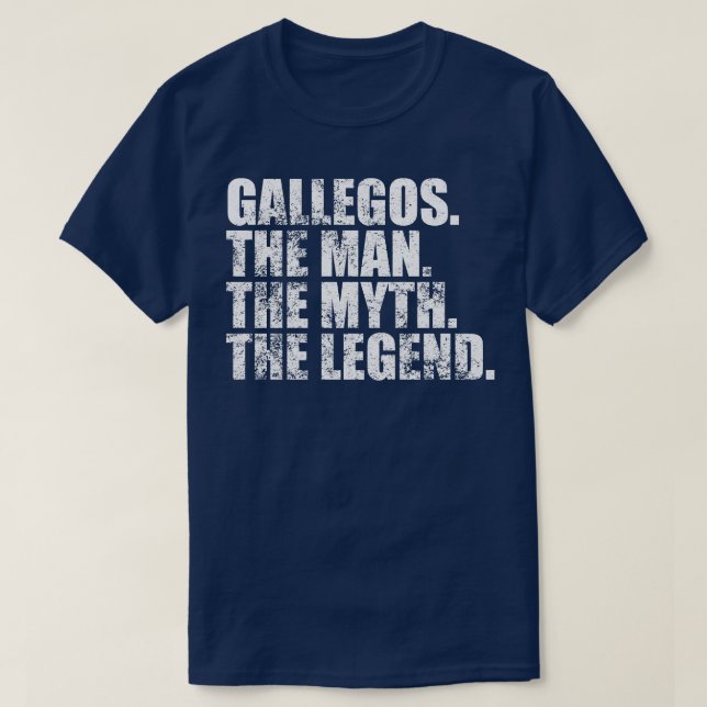 Camiseta GallegosGallegos Familia Gallegos apellido Ga (Diseño del anverso)