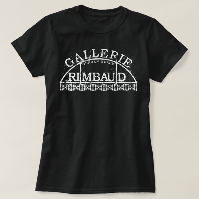 Camiseta Gallerie negro huérfano Rimbaud (Diseño del anverso)