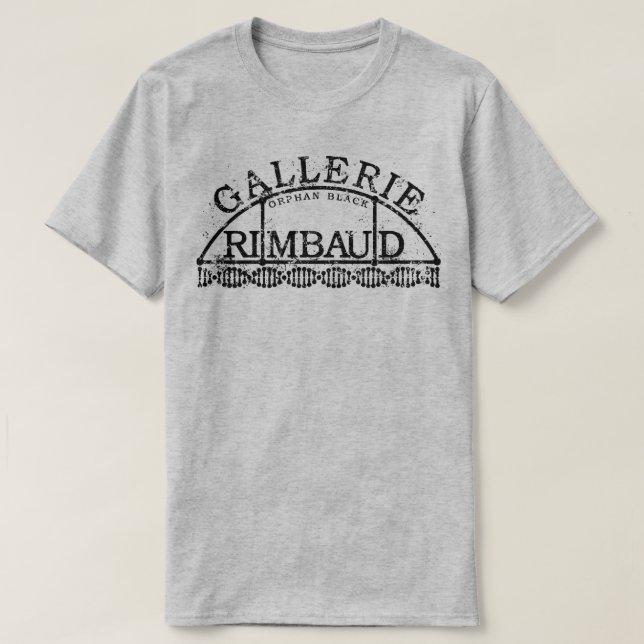 Camiseta Gallerie negro huérfano Rimbaud (Diseño del anverso)