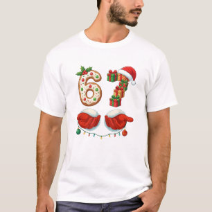 Camiseta Galleta “6 regalos y manos de Santa” para hermanos