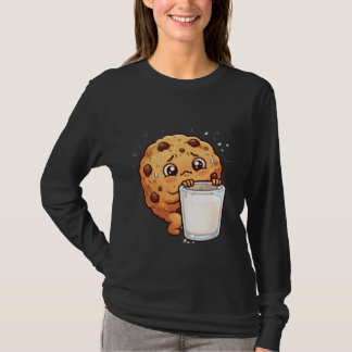 Camiseta Galleta de chocolate ansiosa escondiéndose