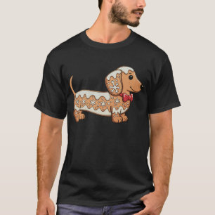Camiseta Galleta de jengibre de Navidad Dachshund Perro sal