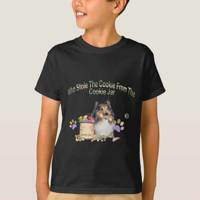 Camiseta Galleta de la estola de Sheltie para la ropa (Anverso)