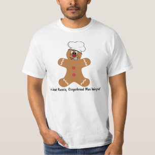Camiseta Galleta enojada del hombre de pan de jengibre