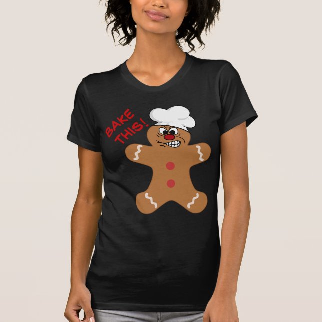 Camiseta Galleta enojada del hombre de pan de jengibre (Anverso)