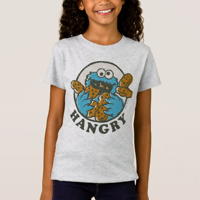 Camiseta Galleta Monster Vintage | Hambriento (Anverso)