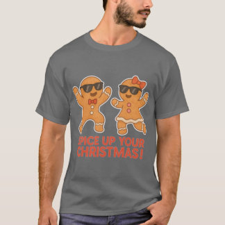 Camiseta Galletas De Jengibre Bailando Divertidas Navidades