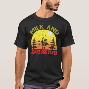 Camiseta Galletas De Navidad Y Leche Que Pongo Para Santa