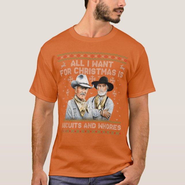 Camiseta Galletas de vaqueros occidentales y citas de Navid (Anverso)