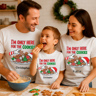 Camiseta Galletas Divertidas de Navidad – Nombre Personaliz