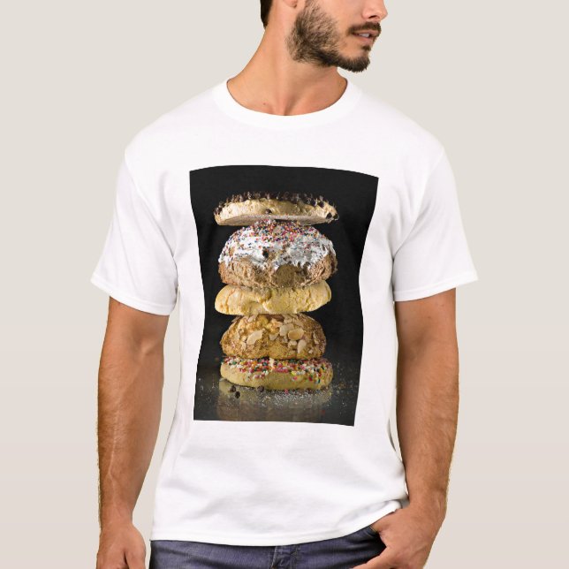 Camiseta Galletas en una pila (Anverso)