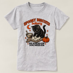 Camiseta Galletas Espeluznantes Panadería de Halloween Gato