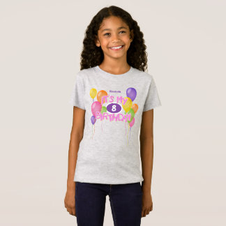 Camiseta galletas rosadas con globos es mi cumpleaños