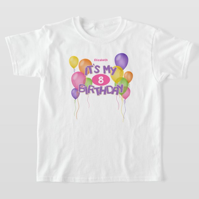 Camiseta galletas violetas esmeriladas con globos es mi cum (Distribución)