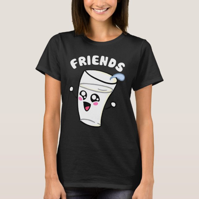 Camiseta Galletas Y Leche 2 De 2 Parejas Que Coinciden Con  (Anverso)
