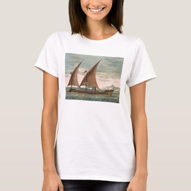 Camiseta Galley under sail, flying standard of the Commande (Anverso)
