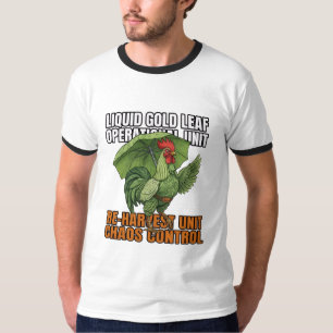 Camiseta Gallina de Hoja de Oro Líquido Control de Caos
