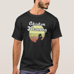Camiseta Gallina descarada puesta de sol retro gallina mamá