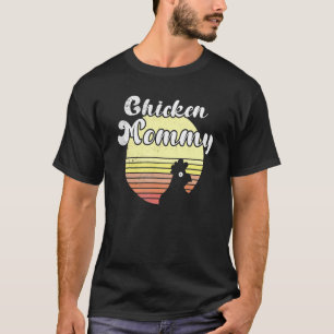 Camiseta Gallina descarada puesta de sol retro gallina mamá