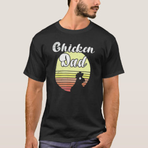 Camiseta Gallina descarada puesta de sol retro gallo padre 