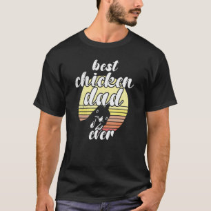 Camiseta Gallina descarada puesta de sol retro Mejor papá d