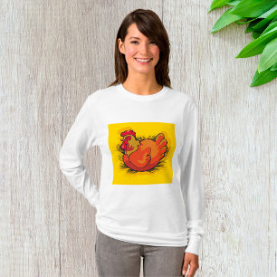 Camiseta Gallina en Nido Granja Brillante Gallinero