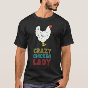 Camiseta Gallina loca vintage retro señora granjera de poll