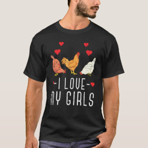 Camiseta Gallina Pollo Ave de Corral Animal de Granja Pollo