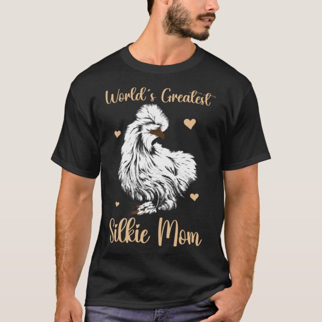 Camiseta Gallina silkie mamá animal agricultora de pollo (Anverso)