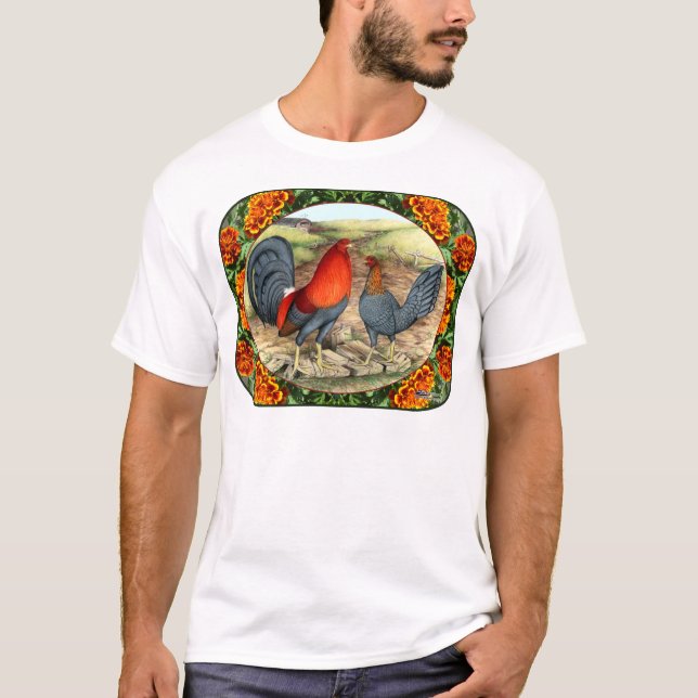 Camiseta Gallinas de Juego Hermosas (Anverso)