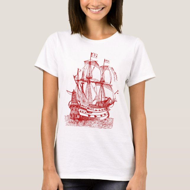 Camiseta Gallion - Rojo Rubí (Anverso)