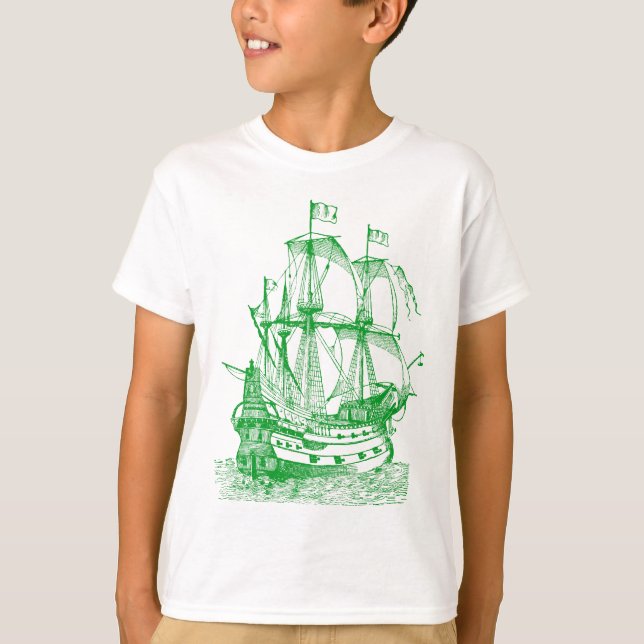 Camiseta Gallion - Verde Hierba (Anverso)