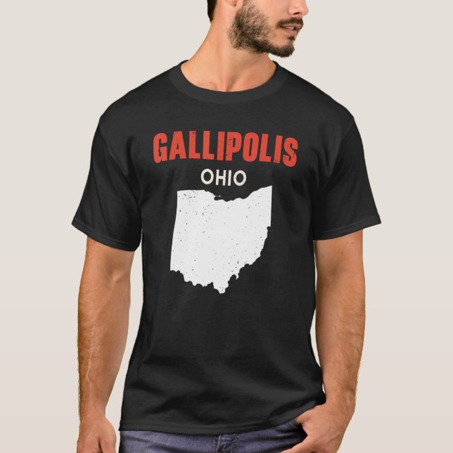 Camiseta Gallipolis Ohio Estados Unidos América Viajes Ohio (Anverso)