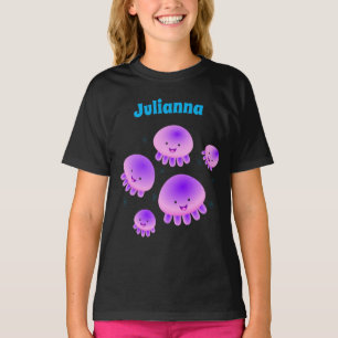 Camiseta Gallito rosa morado kawaii personalizado