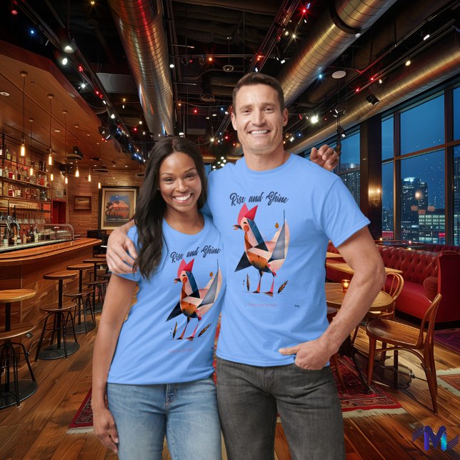 Camiseta Gallo Abstracto al Amanecer (Subido por el creador)