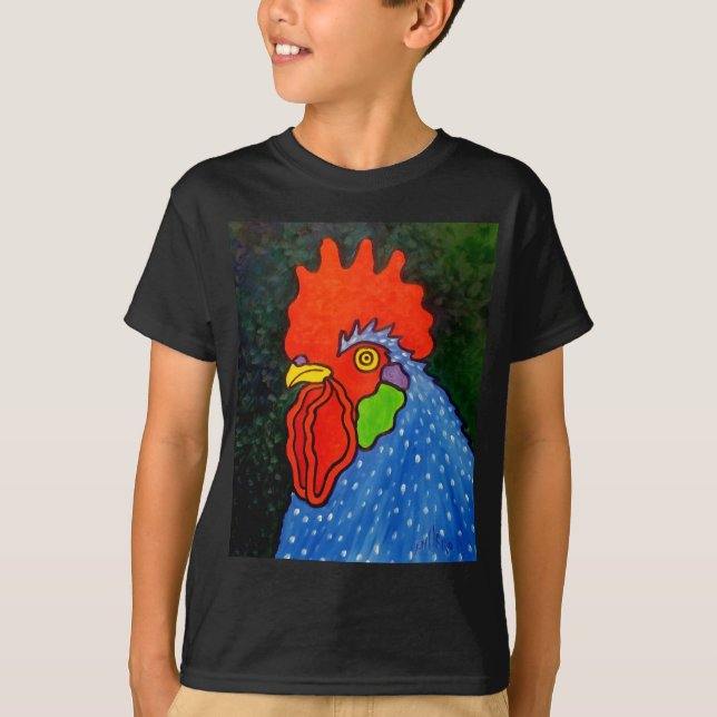 Camiseta Gallo azul 14 (Anverso)