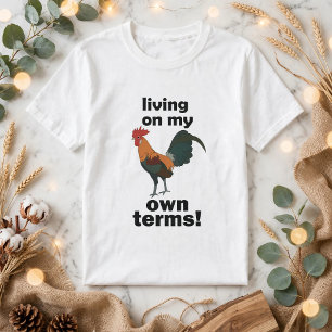 Camiseta Gallo Bankiva Vivir En Mis Propios Términos Gallo