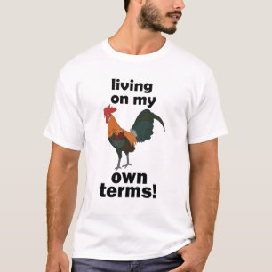 Camiseta Gallo Bankiva Vivir En Mis Propios Términos Gallo