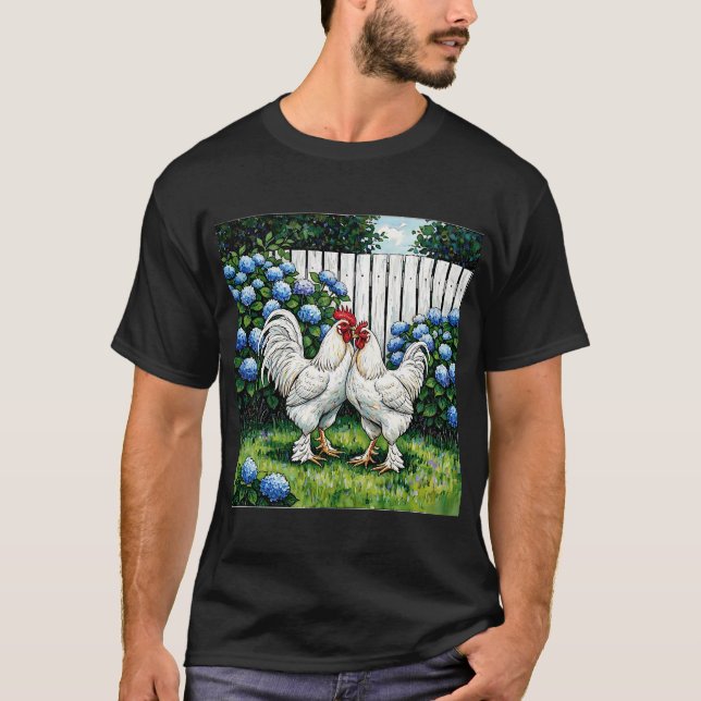 Camiseta Gallo Blanco Brahma Pootra (Anverso)