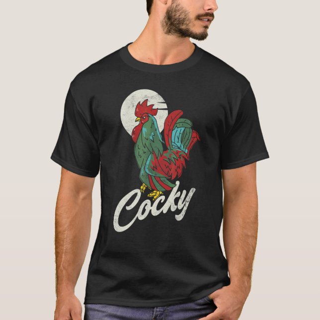 Camiseta Gallo De Cocky Para Pollo (Anverso)