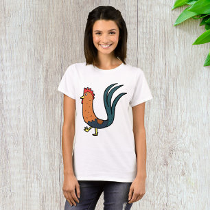 Camiseta Gallo de dibujos animados lindo