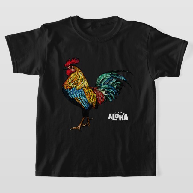 Camiseta gallo de gallina hawaii aloha hawaiian 157 (Distribución)