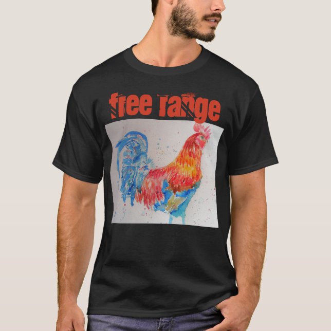 Camiseta Gallo de gallo de gallo de gallina de gama libre (Anverso)