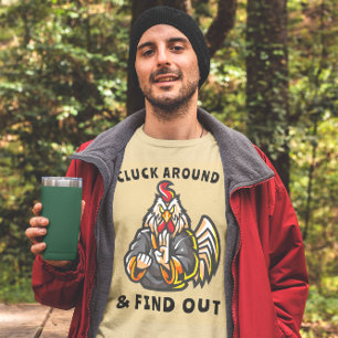 Camiseta Gallo de Kung Fu que Cloquea y Descubre